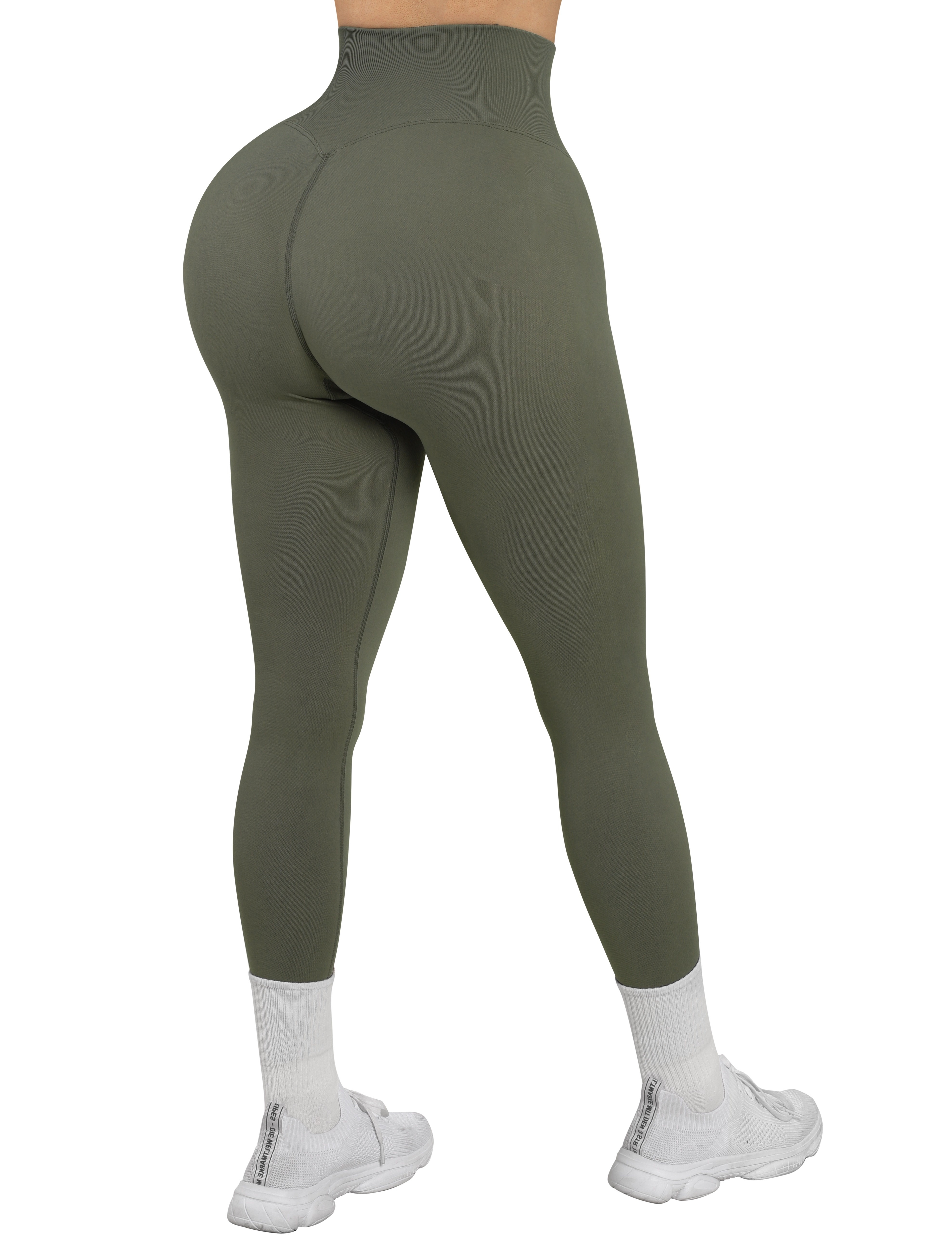 Buy THE GYM PEOPLE Thick High Waist Yoga Pants with Pockets, Tummy Control  Workout Running Yoga Leggings for Women, Army Green Camo, Small at
