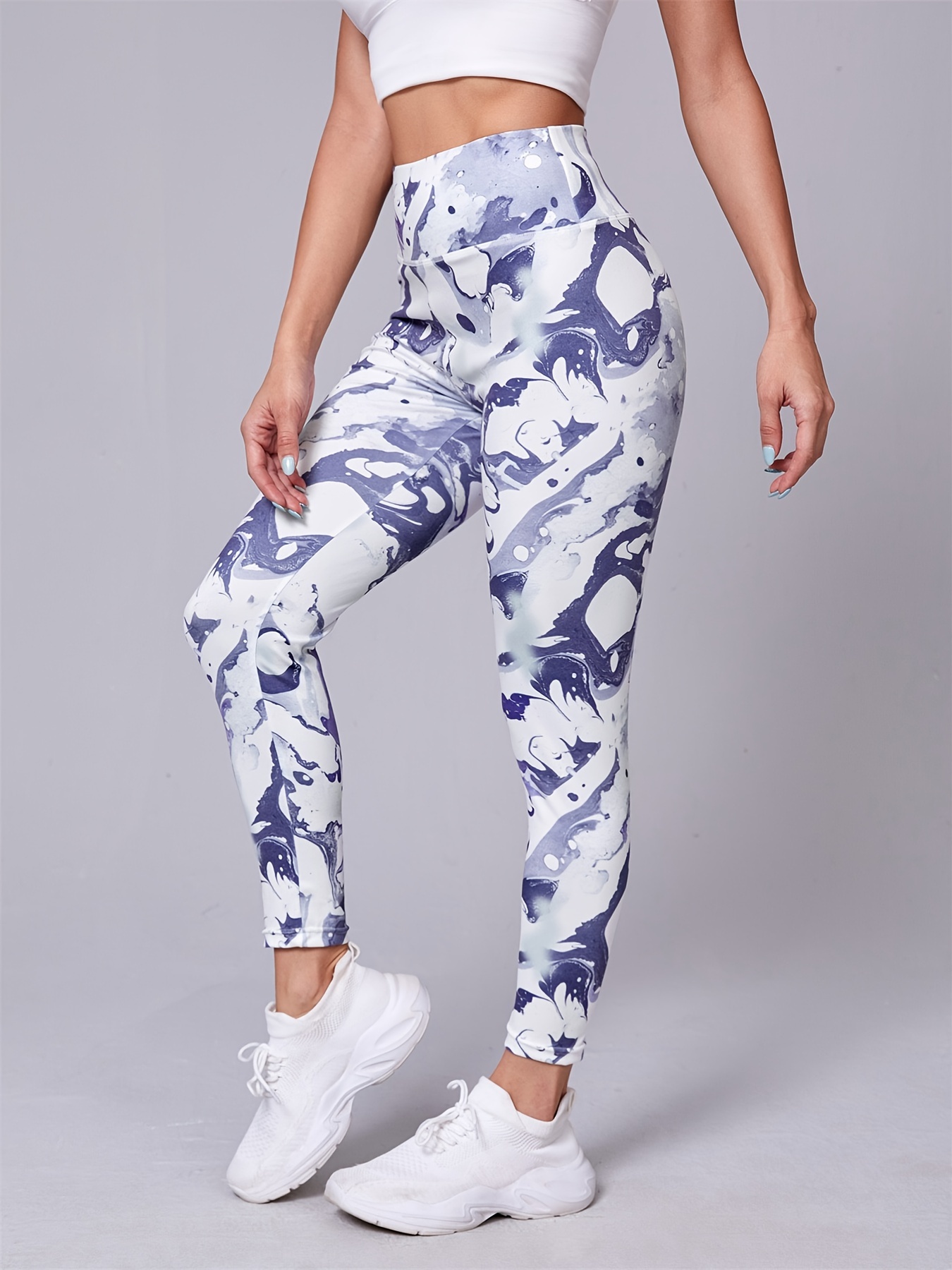 High Waist Marble Leggings