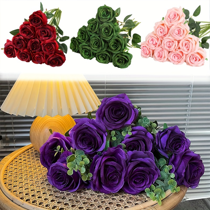 VINTORKY Rosa Artificiale Gambo Di Fiore Di Rosa Fiore Rosa Simulato Niente  Fiori Sbiaditi Bouquet Della Holding Della Sposa Rosa Finta Mazzo Plastica  Damigella D'onore Delicato Bianca : : Casa e cucina