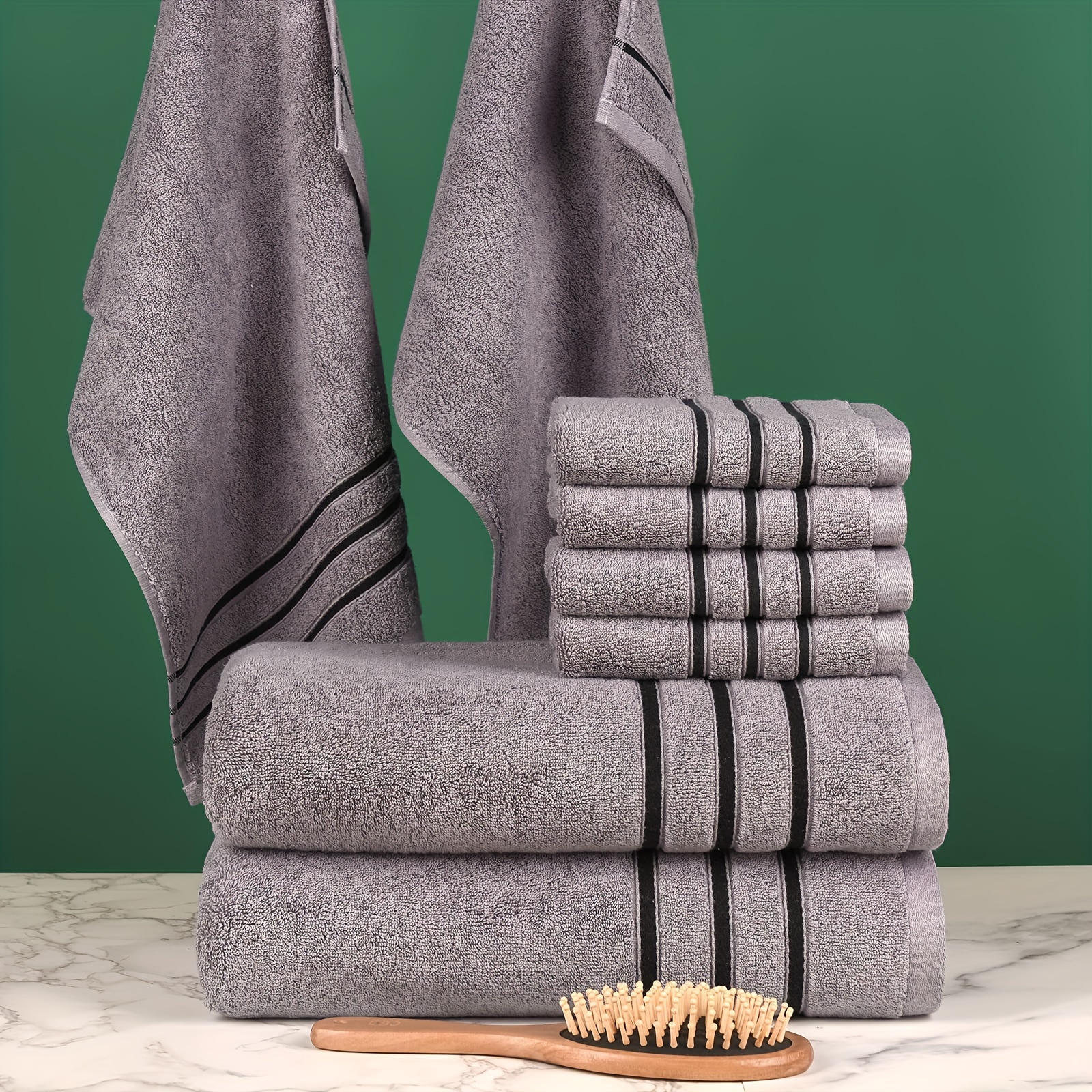 100% Organic Cotton Bath Towel Set | Bathroom Luxury Towel Set of 6 | GOTS  Certified | Hotel Premium Towels | 700 GSM | 2 Bath Towel 30 x 56 | 2 Hand