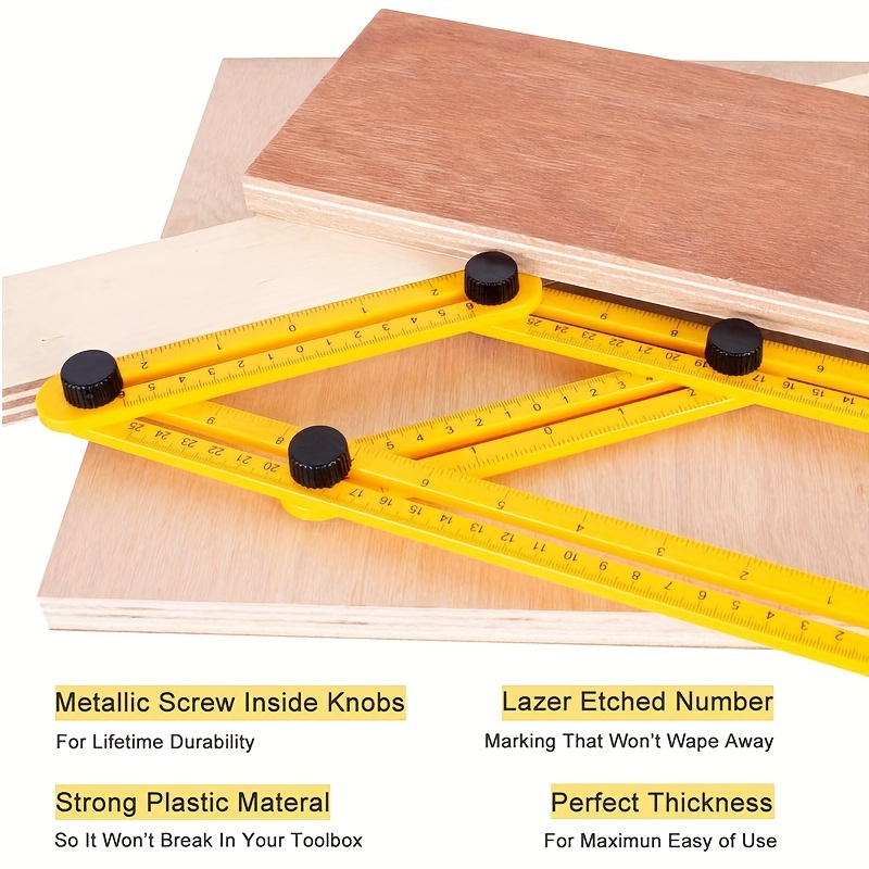 Contour Gauge + 4 fold Ruler Set Woodworking Set Small Tools - Temu