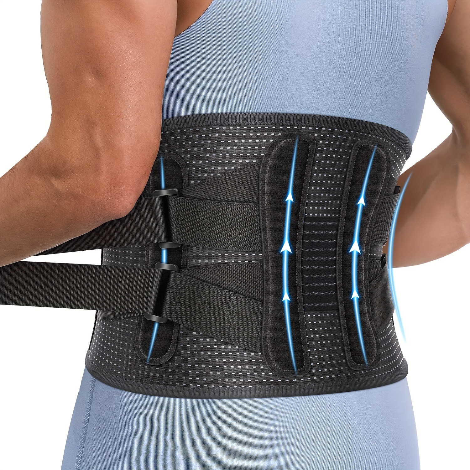 Back Brace Men Women Lower Back Adjustable Breathable Lumbar - Temu Canada