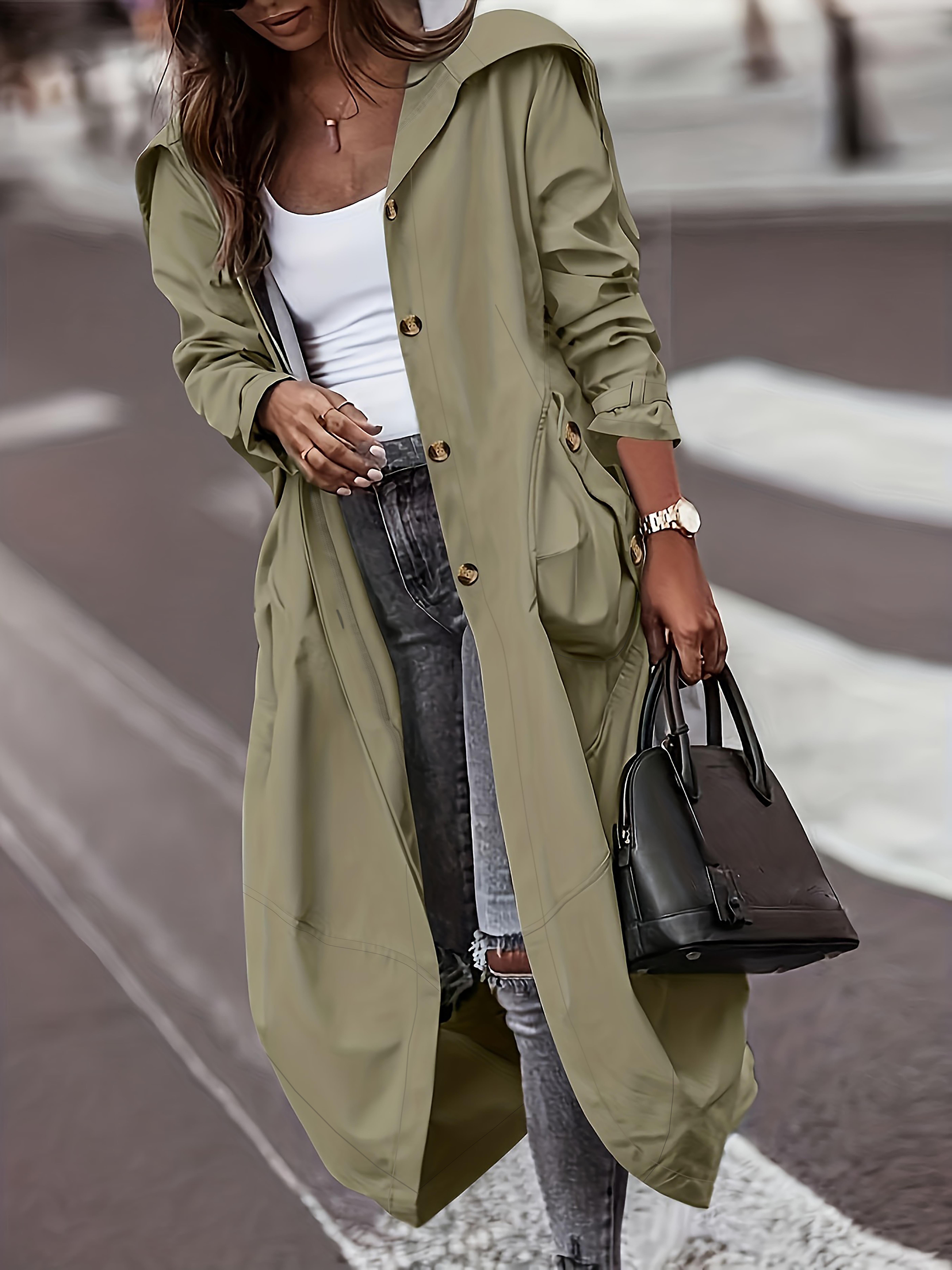 Plus Size Elegant Coat Women's Plus Solid Velvet Long Sleeve - Temu Canada