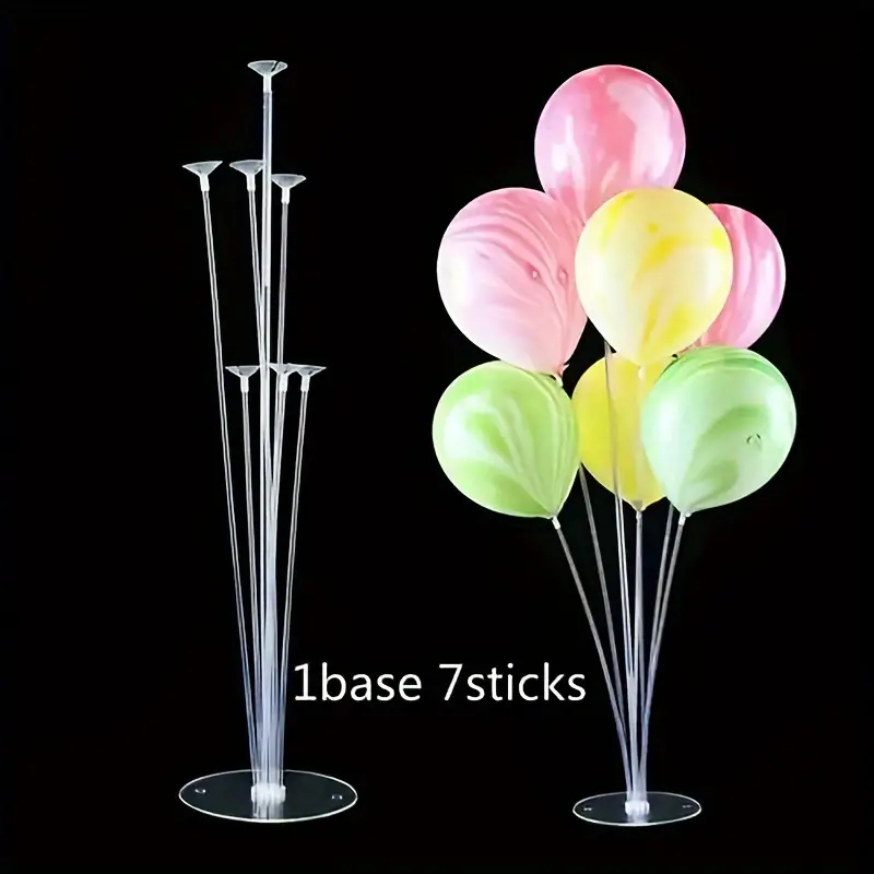 Base per palloncini con supporto per palloncini con supporto per  centrotavola da tavolo con palo e tazza per feste di compleanno, matrimoni