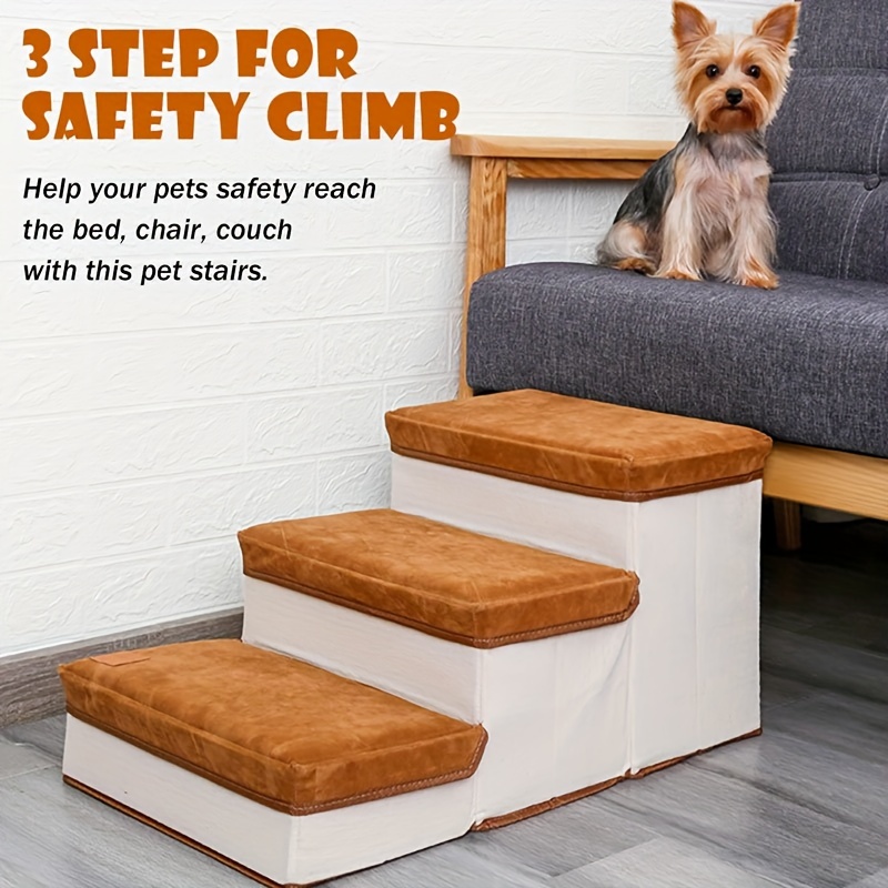 Escaleras de espuma para mascotas para camas altas de hasta 26 a 30  pulgadas de alto, rampas para mascotas/escaleras para perros altos de 26  pulgadas
