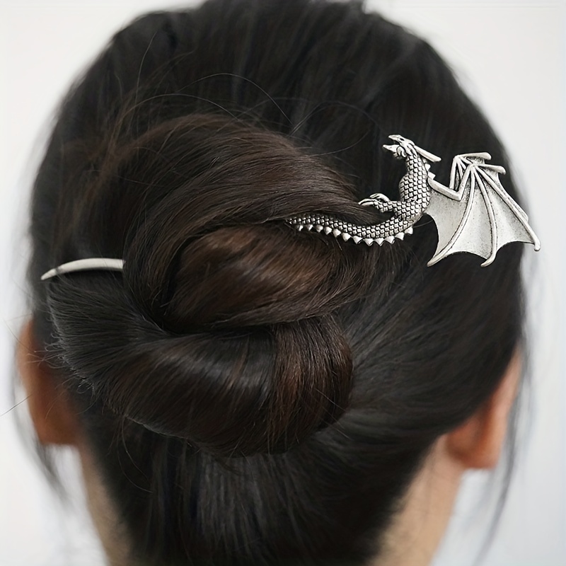 Viking Hair Accessories, Dragon Hairsticks, Dragon Hair Clip
