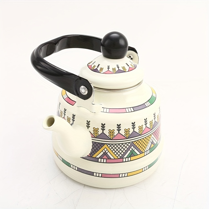 Enameled Teakettle, stove top kettle,Retro Decor Enameled