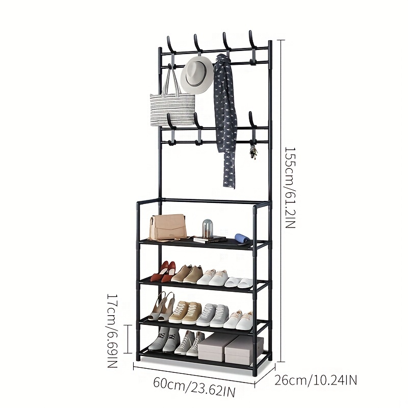 8 Tiers Vertical Shoe Rack, Space Saving Shoe Storage Shelf Stand