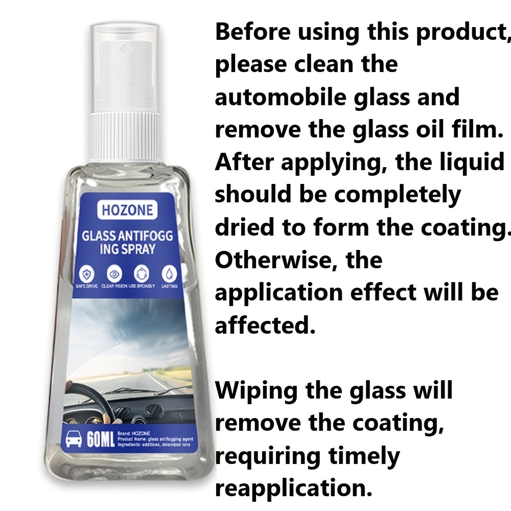 Car Glass Water Repellent Ceramic Coating Hydrophobic Agent For Car  Exterior Glass, Windshield & Mirror Rainproof Spray Improved Visibility,  3.38oz