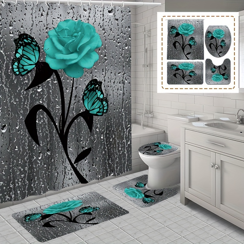 Black Queen Lips Shower Curtain, Cozy Bathroom Non-slip Mat, Durable U  Shape Toilet Rug And Toilet Lid Cover, Bathroom Decor - Temu Austria