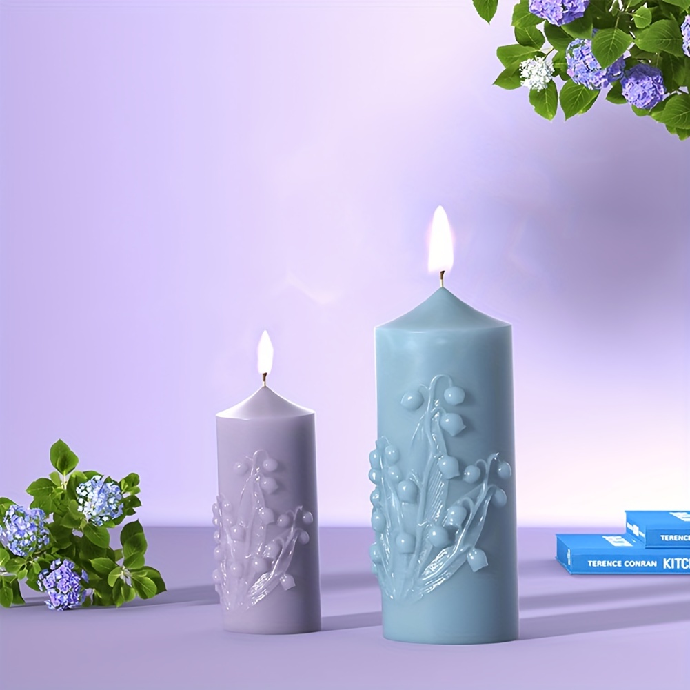 Silicone Candle Wax Molds Pillar Candles Resin Lily of The Valley Flower  Moulds