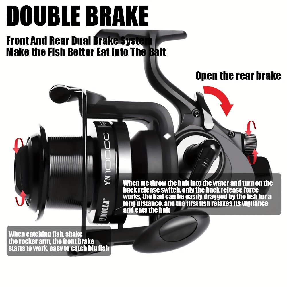 Fishing Reel Spinning Fishing Reel with Double Drag Brake System