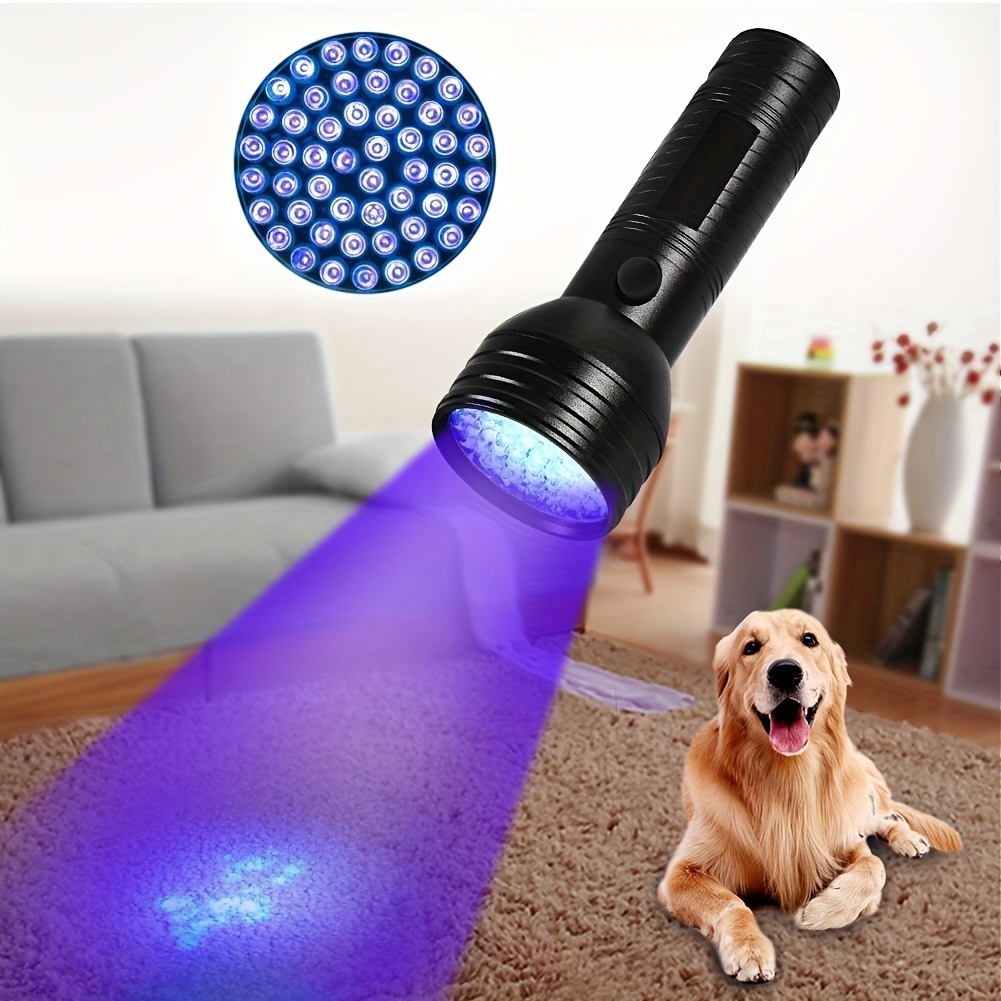 ESCO LITE Escolite UV Flashlight Black Light, 51 LED 395 nM Ultraviolet  Blacklight Detector for Dog Urine, Pet Stains and Bed Bug