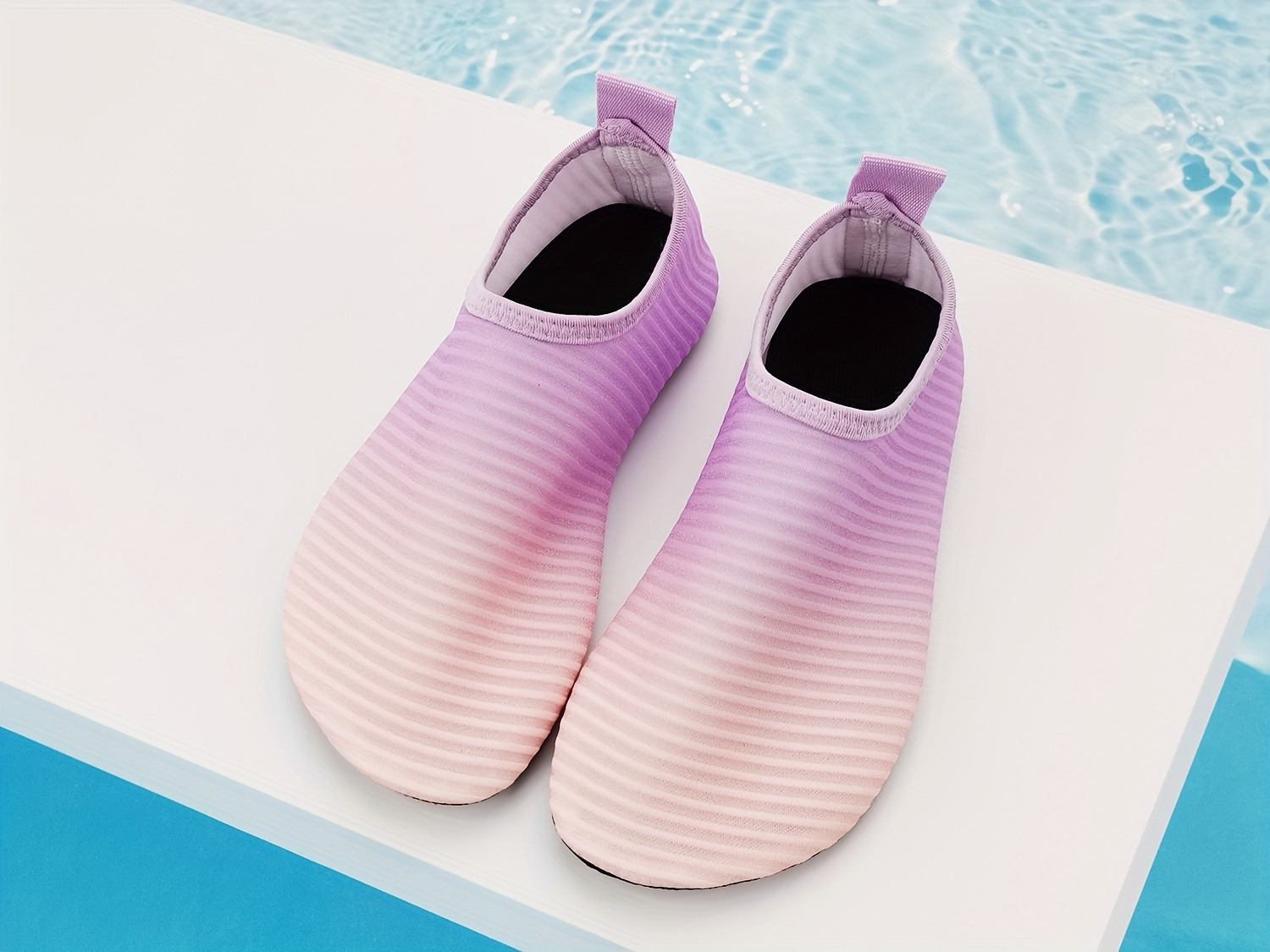 Cute Cartoon Barefoot Slip On Slippers, Lightweight Non Slip Quick Drying House Shoes For Girls, Swimming Walking Yoga, All Seasons