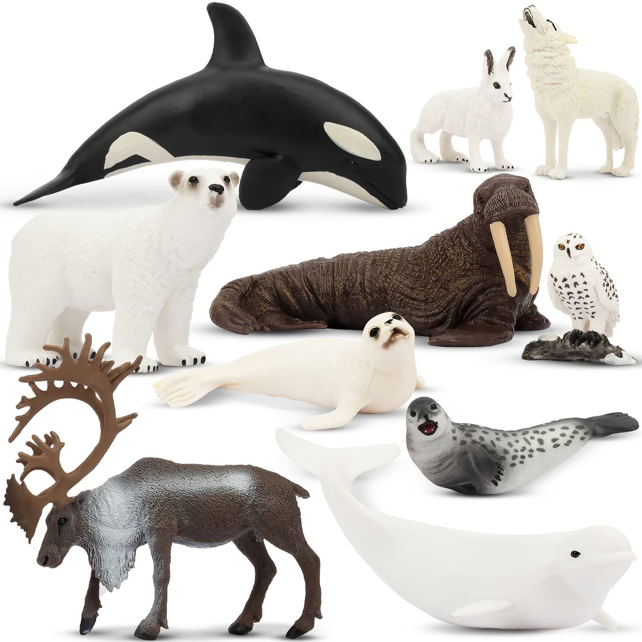 10pcs 2 7 Realistic Polar Animal Figurines Plastic Arctic Animal Figure Set  Includes Polar Bear Caribou Whales Walrus Cake Toppers Christmas Birthday  Toy Gift For Kids Toddlers | Today's Best Daily Deals | Temu