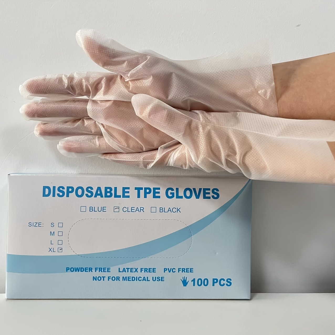 100pcs Disposable White Gloves For Foodservice