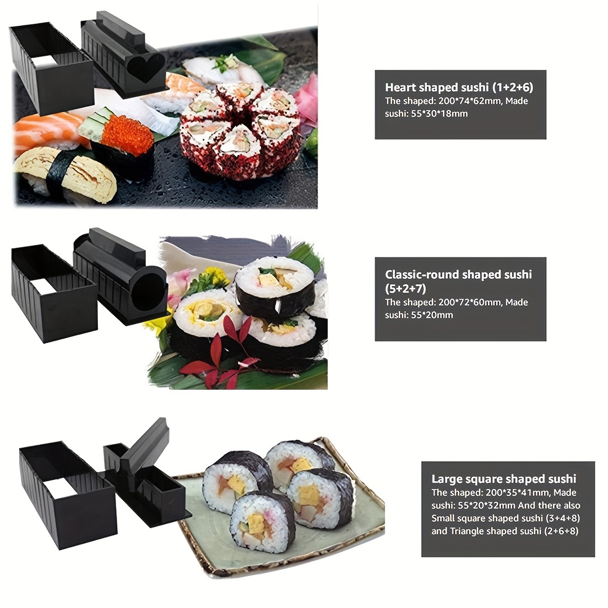 Sushi Making Kit, Diy Sushi Making Kit For Beginners, Sushi Rice Roller Mold,  Reusable Sushi Maker Set, Sushi Fork, Spatula, Diy Sushi Tool, Kitchen  Tools - Temu United Arab Emirates