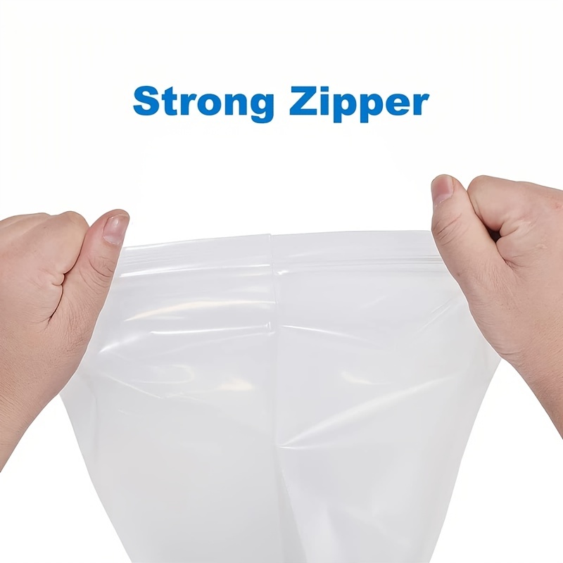 10 Pack Large Big Zip Lock Zipper Resealable Storage Plastic Bags