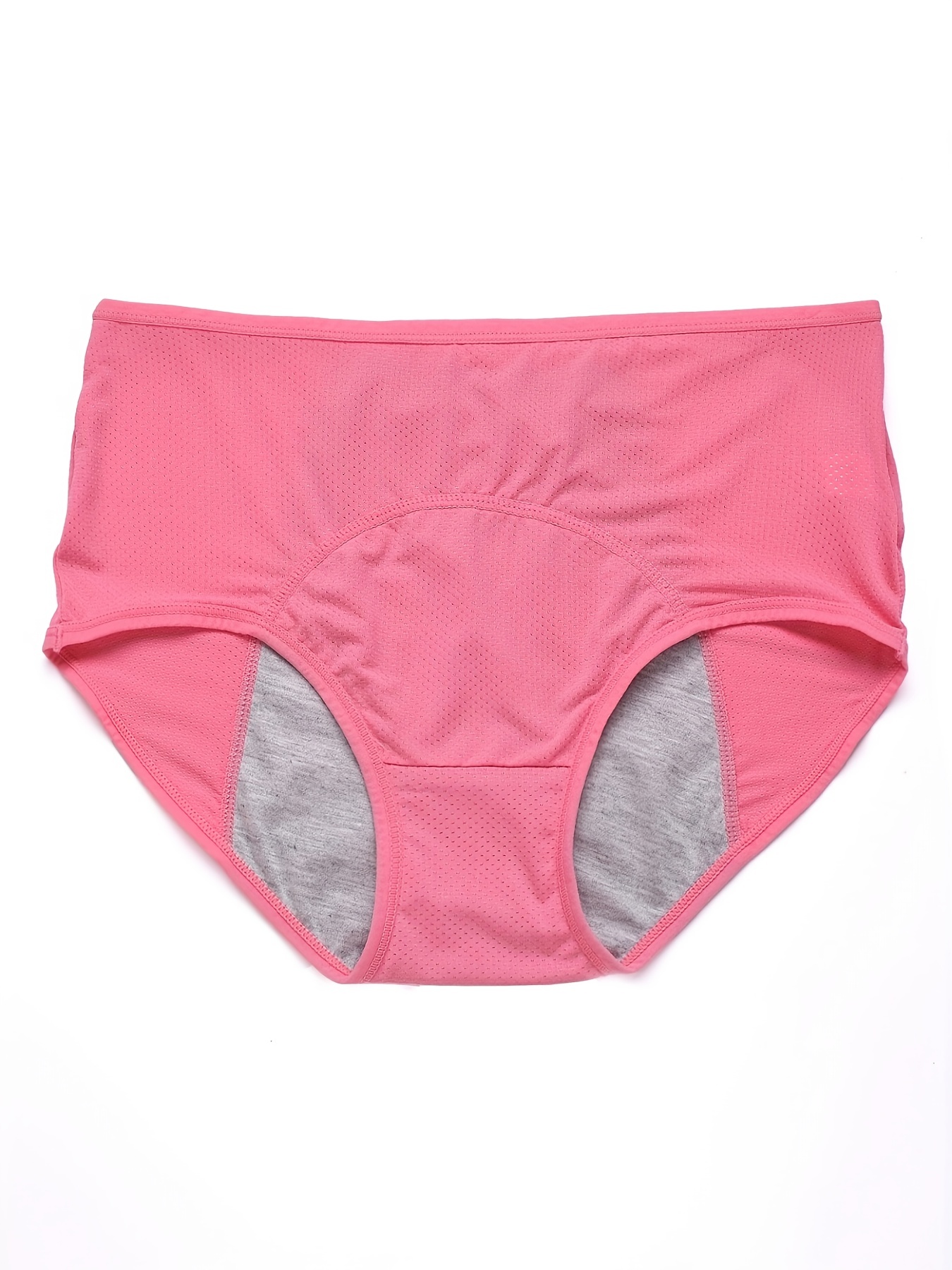 Plus Size High Waist Leak Proof Panties Women's Soft Breathable Briefs  Underwear