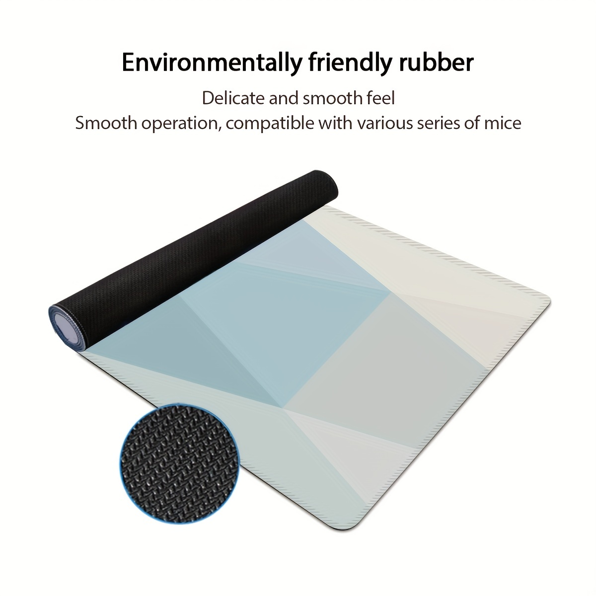 Geometric Shape Office Desk Pad Thick Edge Mouse Pad