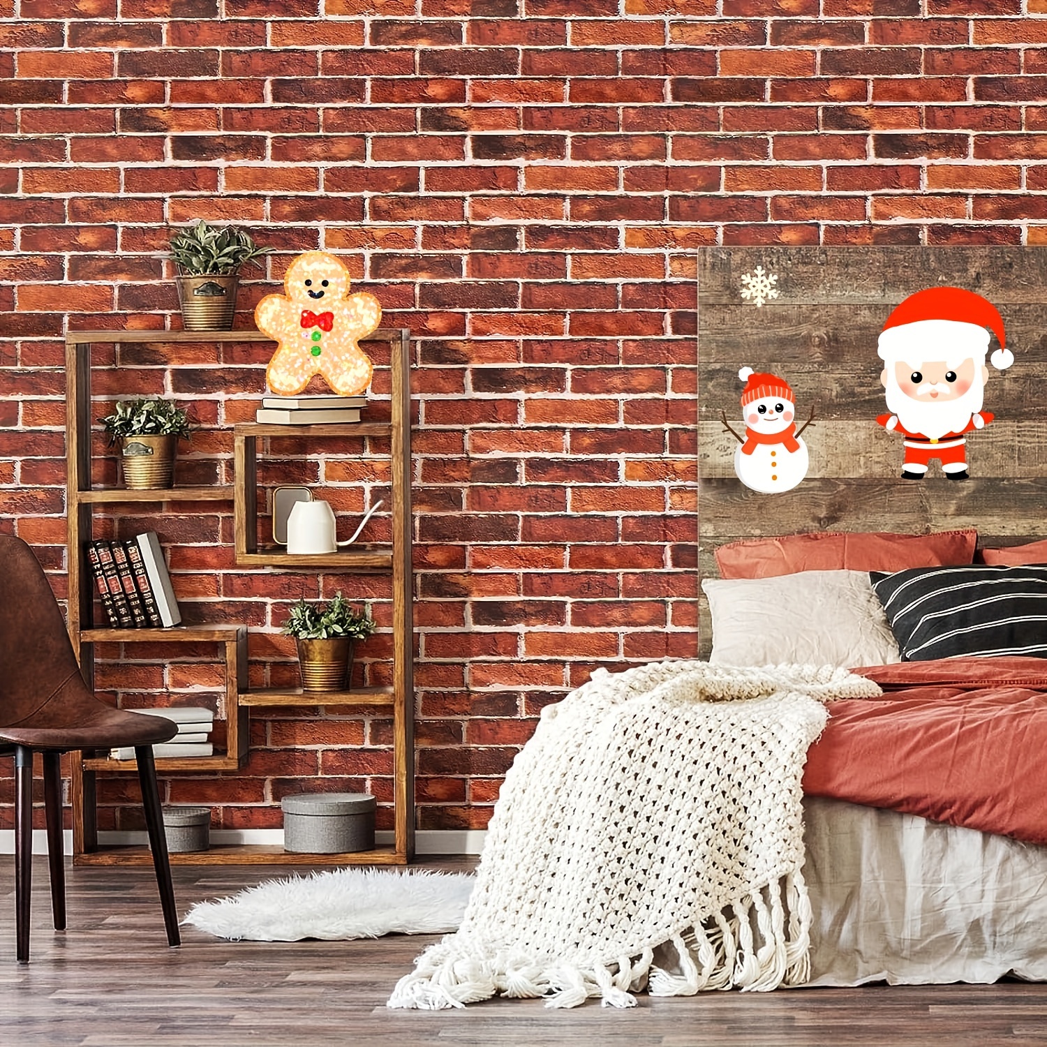 Papel tapiz autoadhesivo, removible y adhesivo para pared, de ladrillo  rojo, autoadhesivo, extraíble y contacto, para habitación, hogar,  dormitorio