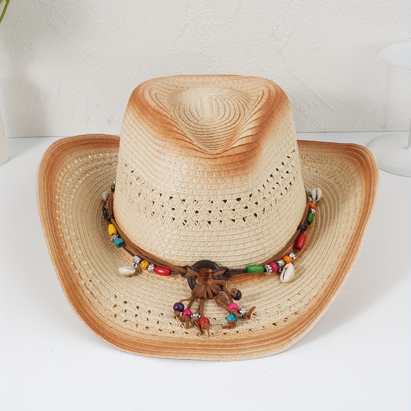 Jazz Style Handmade Western Cowboy Hat, Cowgirl Hat for Men Women,Temu