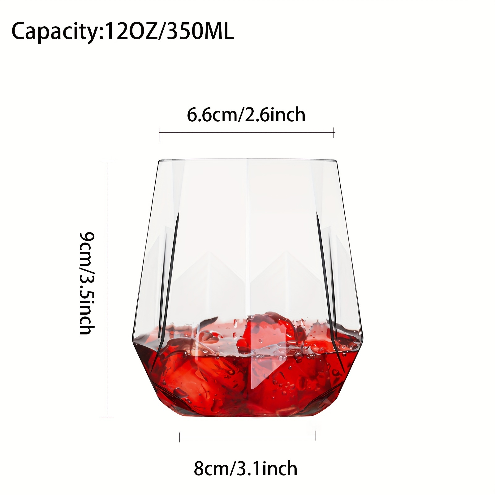 Plastic Stemless Champagne Wine Glasses, Disposable Wine Cups