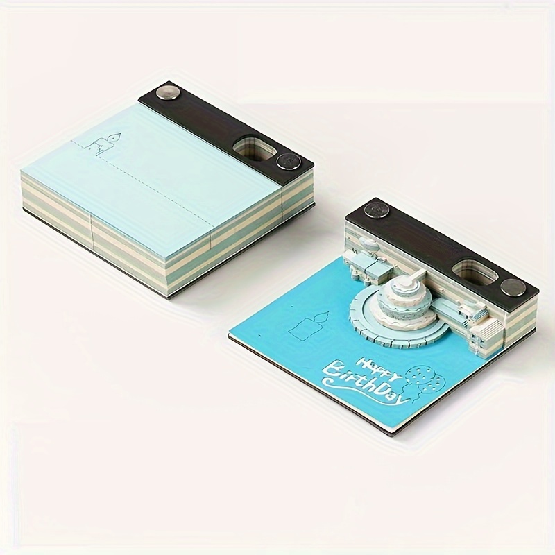 3d Art Calendar Notepad 2024 Creative Clock Calendar Sakura - Temu