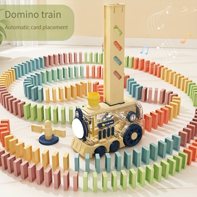 Petit train éléctrique pose dominos - Petits Moussaillons