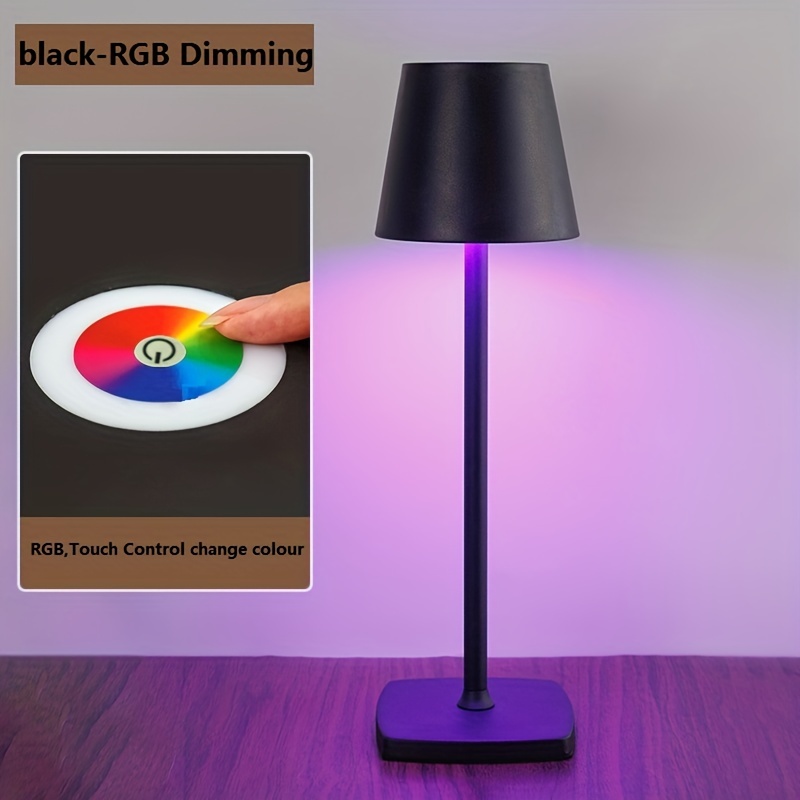 Table Lamp Led Desk Light Reading Lamp With Touch And Rgb - Temu