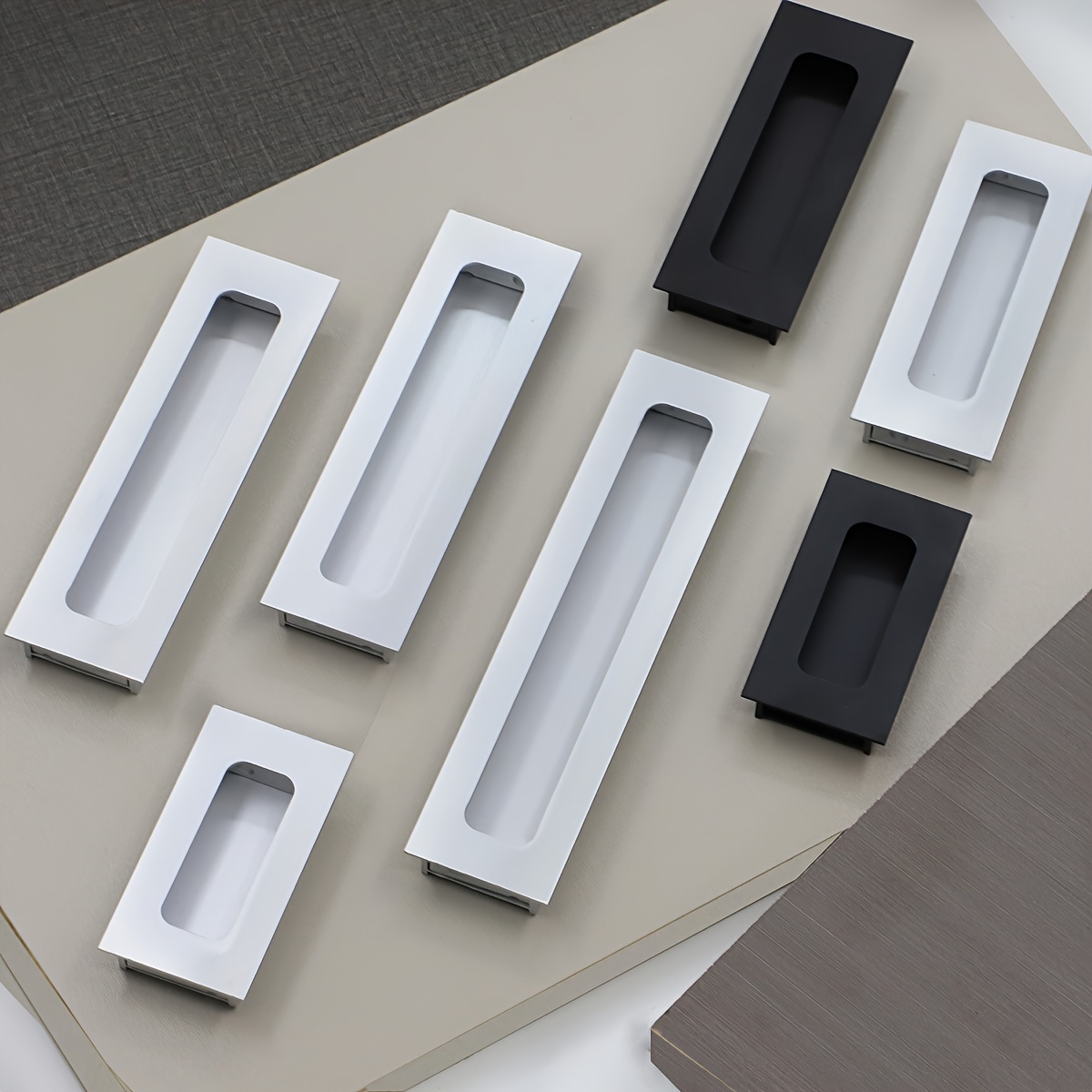 Flush Pull Cabinet Handles Hidden Aluminum Alloy Finger - Temu