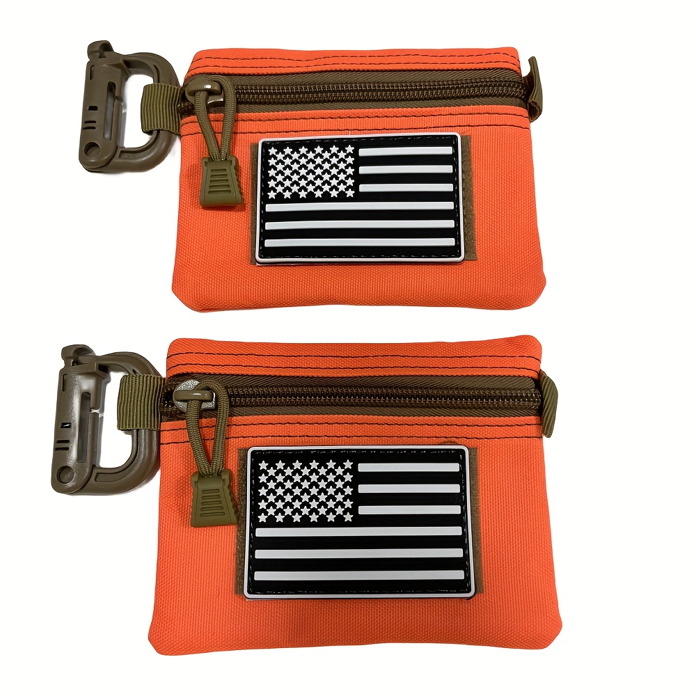 2PCS Coin Pouch for Men, Small Rectangular Coin Purse for men, Tactical  Wallet Key Pouch Holder, EDC Pocket Pouch for everyday use.