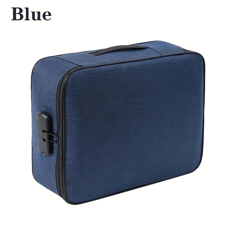 portable document storage bag waterproof document organizer passport packing bag with lock details 12