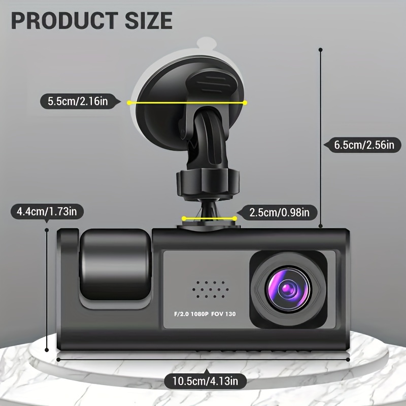 Menzo Dual Dashcam pour voiture - 2023 - Caméra de voiture avant