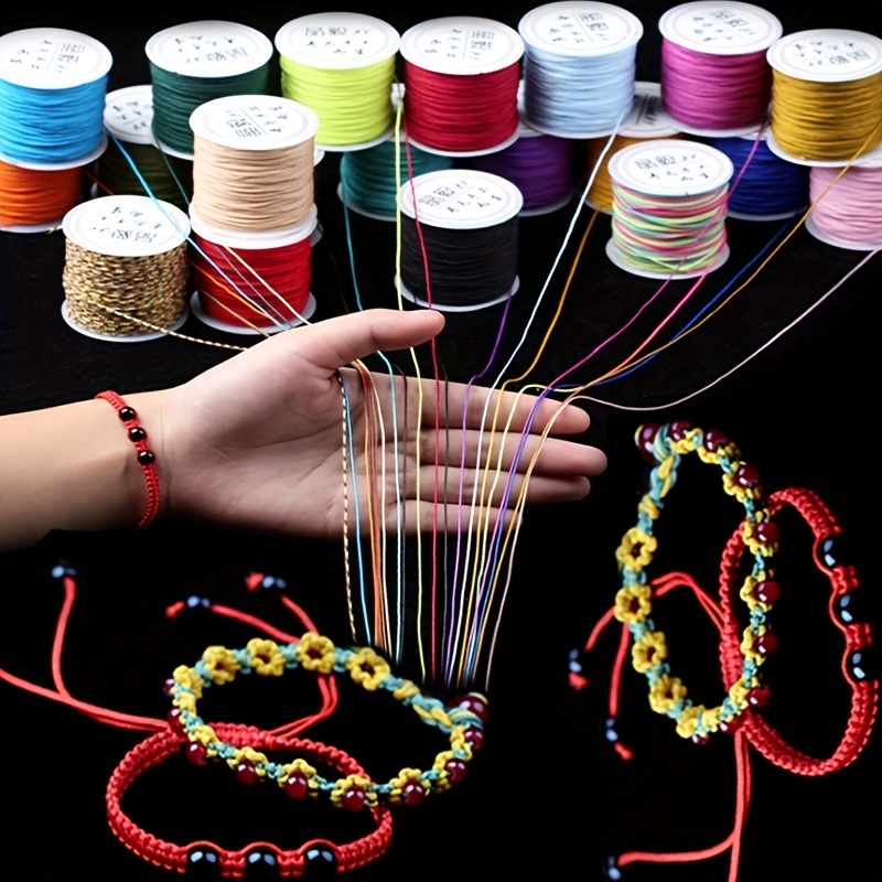 Braided Rope Wax String Bracelet Making Waxed Thread - Temu