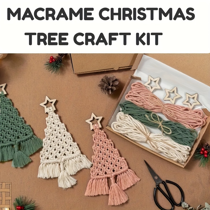  nerhemg Xmas Tree Craft Kit Christmas Material Set with Bag  Greeting Card Wood Base DIY Crafts for Kids Adults Handmade Non-Woven  Fabric Ornaments Desktop Light Green : Home & Kitchen