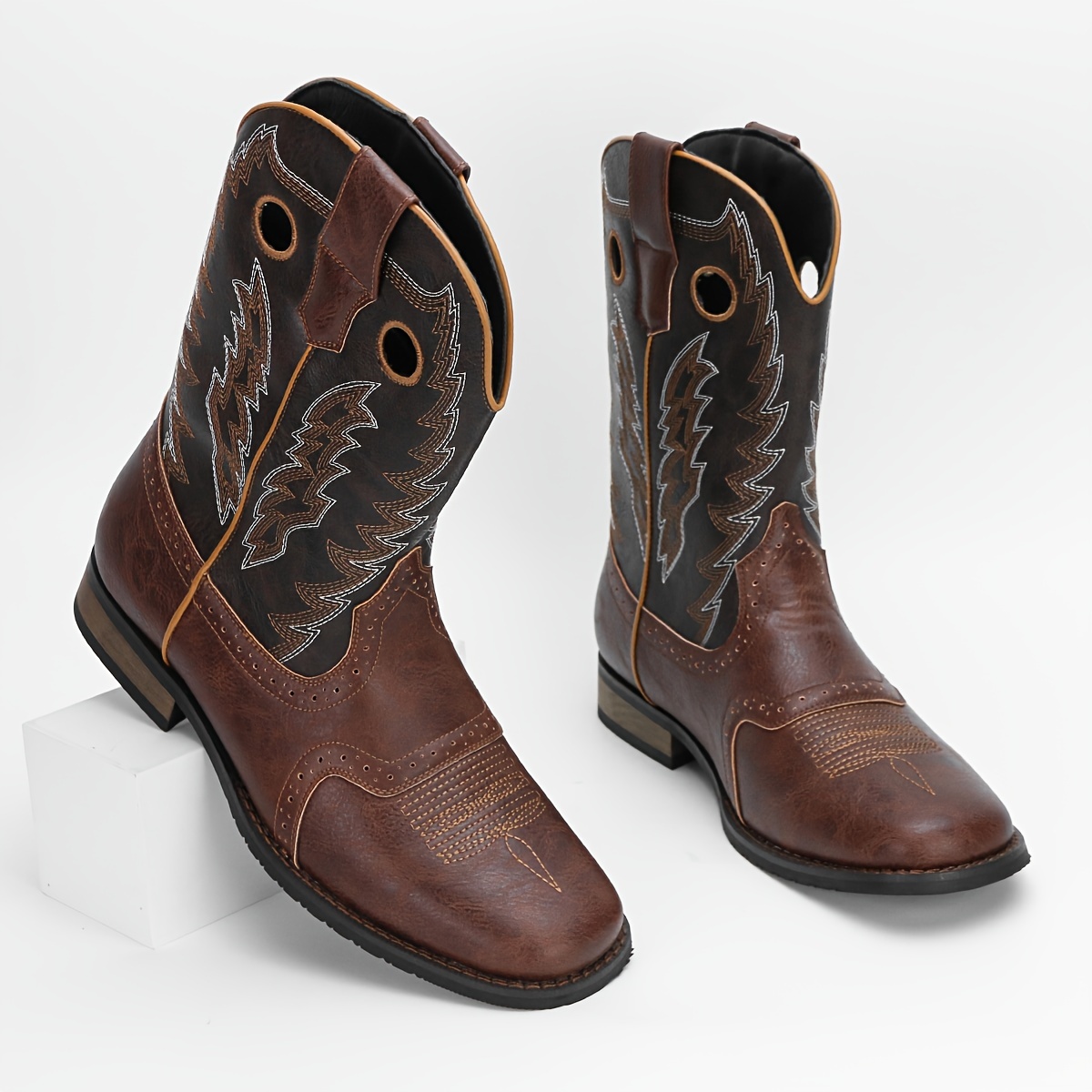 Botas Altas Rodilla Estilo Vaquero Occidental Talla Grande, Zapatos  Casuales Cómodos Antideslizantes Actividades Aire Libre Hombres, Echa  Vistazo Ofertas Hoy Ahora