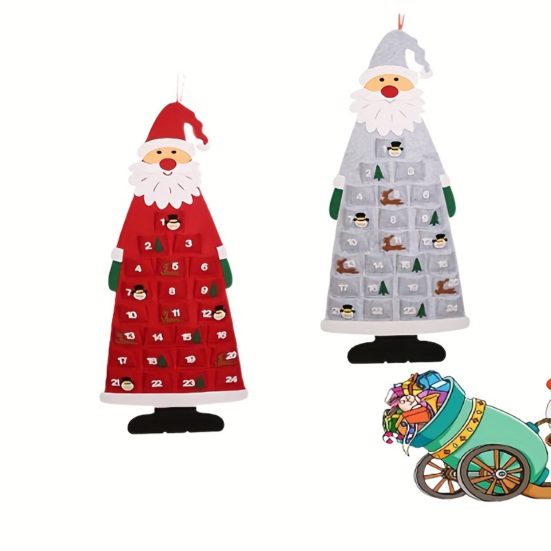 Christmas Countdown Calendar Pendant, Cartoon Old Man House Non-woven  Christmas Tree Felt Calendar, Wall Calendar - Temu