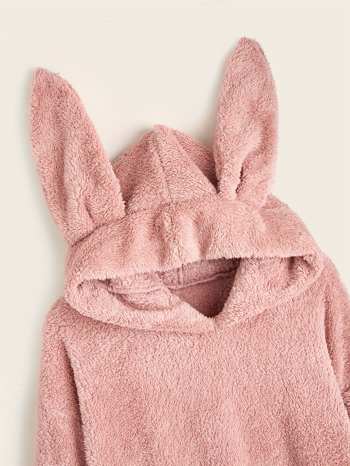 SHEIN Solid Teddy Hoodie With Ears  Teddy hoodie, Sweatshirts hoodie,  Sweatshirts