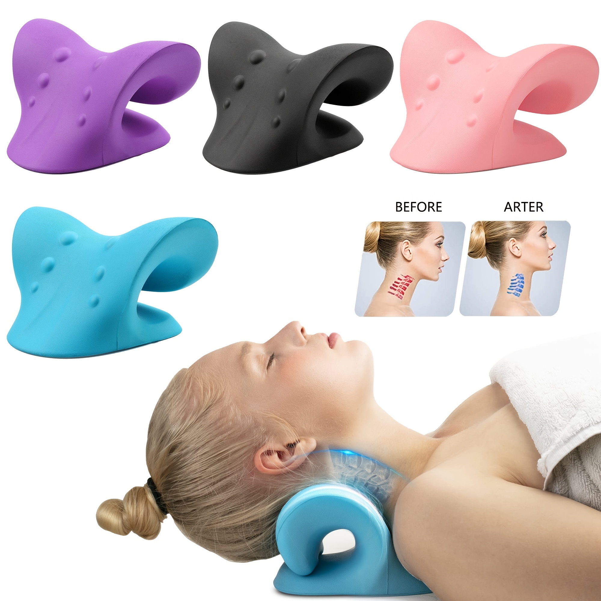 cervical neck traction pillow for sleeping