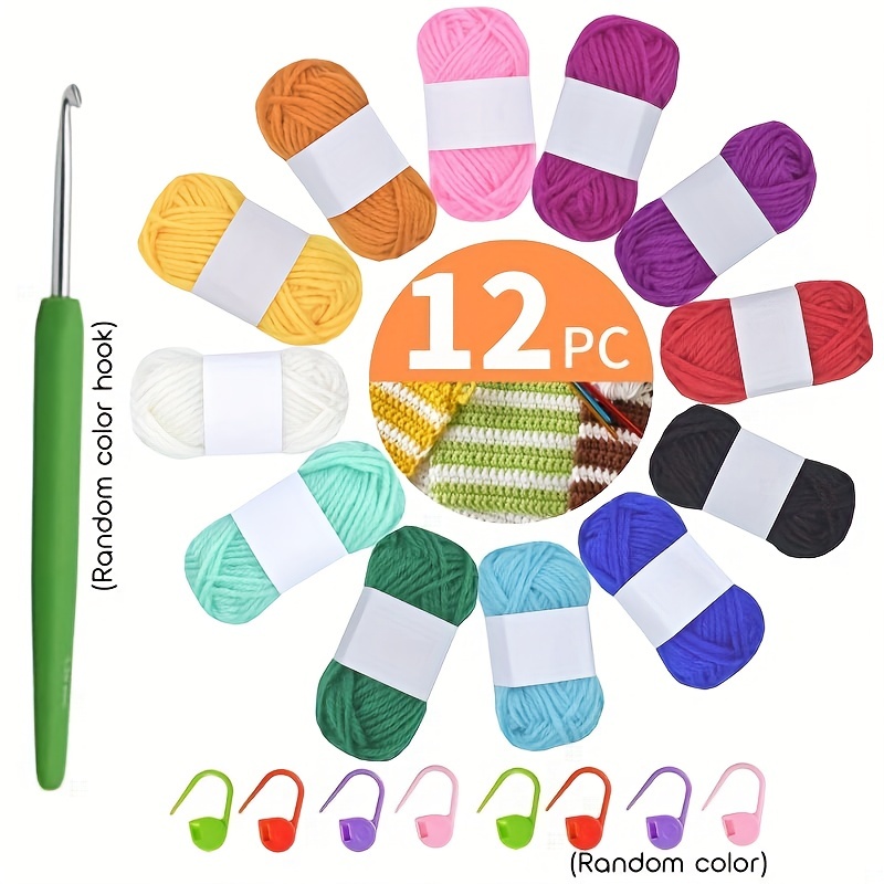 100% Acrylic Yarn Crochet Starter Kit Beginners Adults - Temu