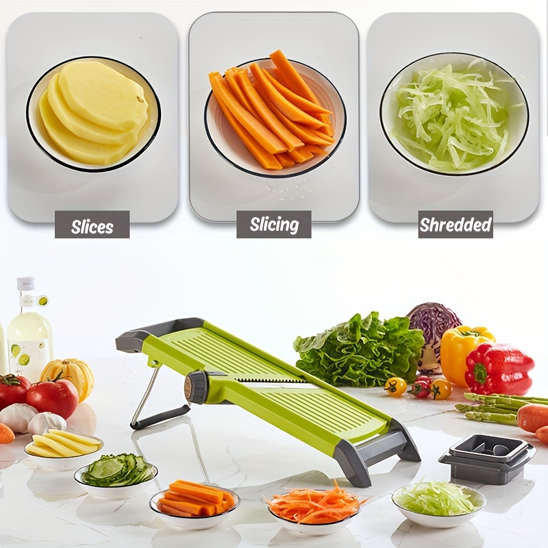 5 In 1 Vegetable Cutter Mandoline Slicer Manual Food Chopper Fruit