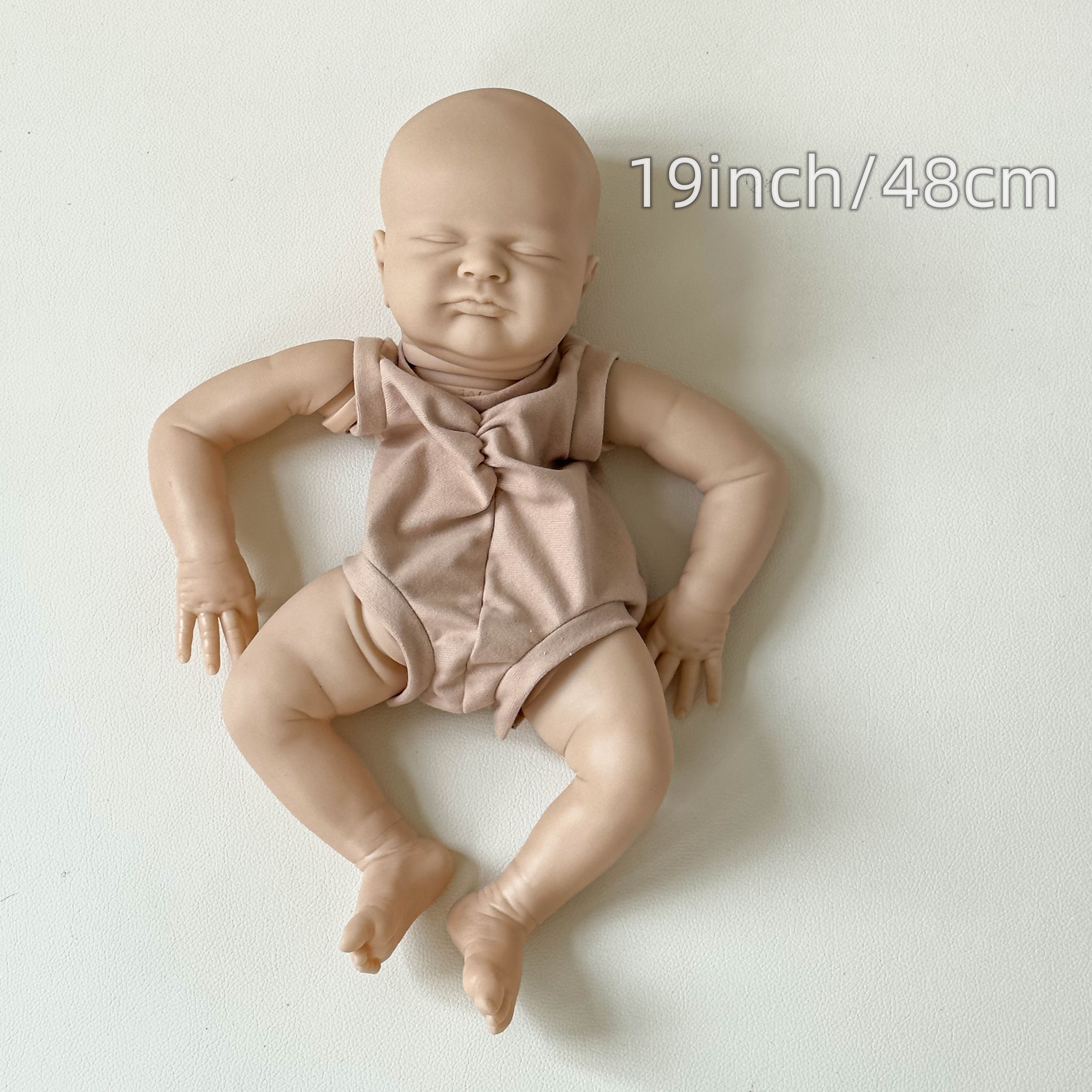 19 Inch/ 48cm Unpainted Doll DIY Kits, Reborn Doll, With Cloth Body