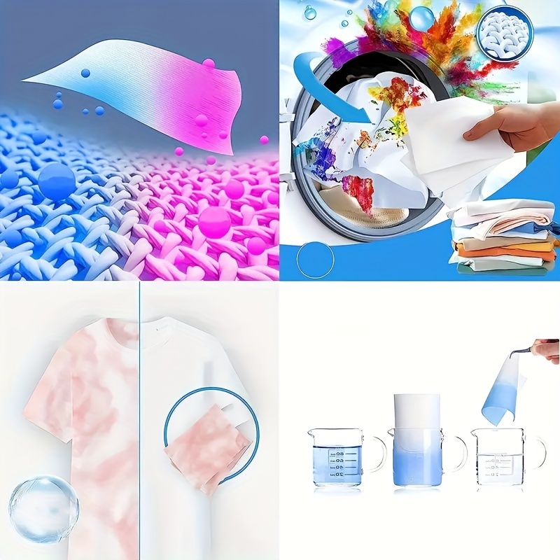 50pcs/pack Anti-color Run Dye Catcher Laundry Sheets For Household