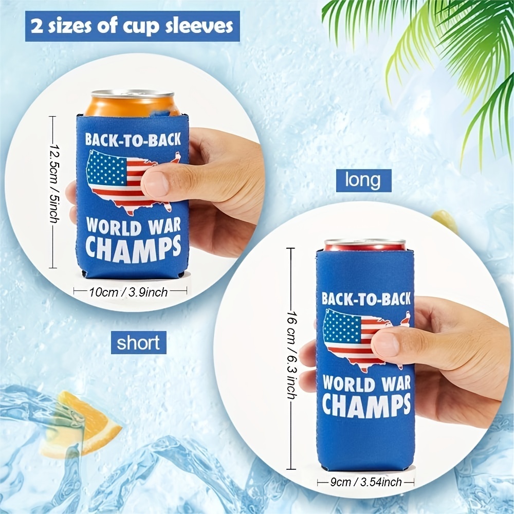  CM Pack of 4 Tall Boy Can Sleeves Soft Neoprene