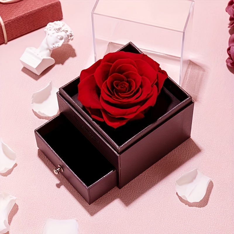 Preserved Roses In Gift Box, Made From Real Fresh Beauty Rose, 7 Real  Preserved Roses Flowers For Delivery Prime, Perfect Gifts For Mothers Day,  Valentine's Day, Christmas, Birthday (7 Roses) - Temu