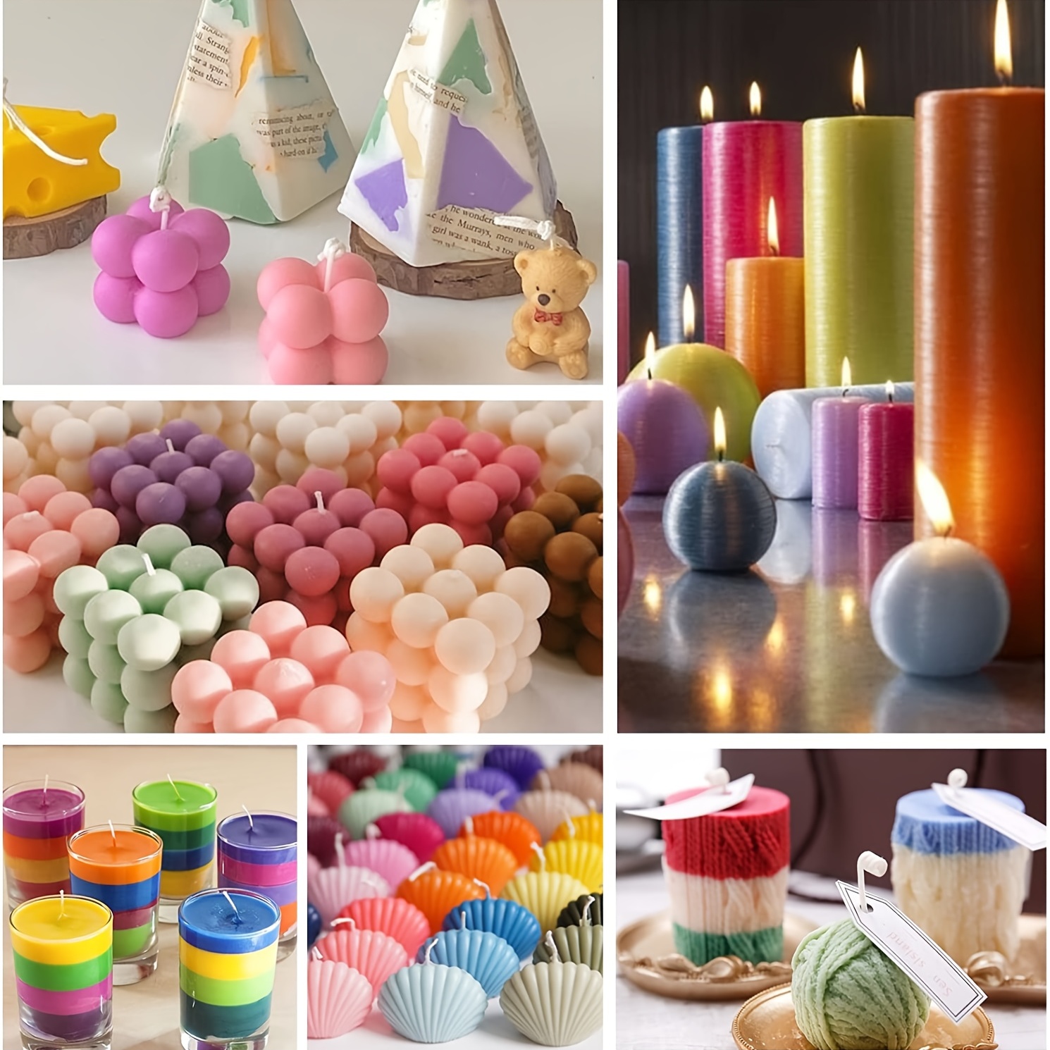 Candle Dye, 16 Colors of Wax Dye for Candle Making Dyeing 