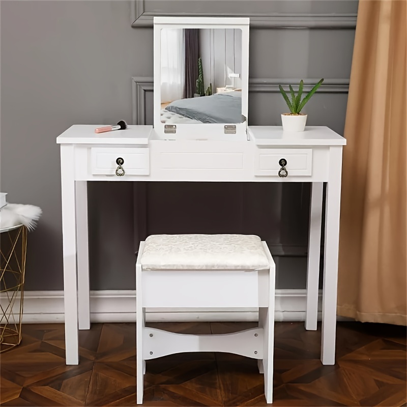 1pc Mesa Maquillaje Vanity Mesa Tocador Vanity Espejo - Temu