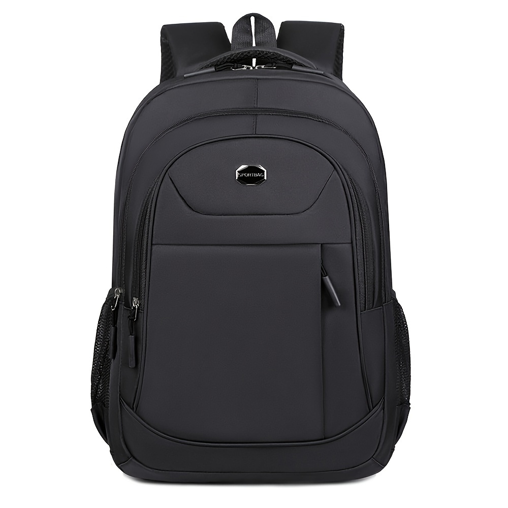 Black Flap Backpack, Business Travel Backpack School Bag College Bookbag  Stylish Zipper Laptop Backpack - Temu
