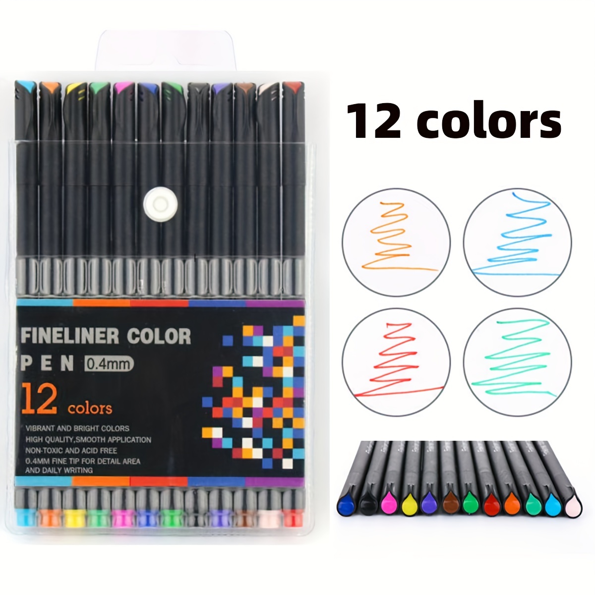 Luminous colors Journal Planner Pens Colorful 0.5mm Markers Fine Tip  Drawing Pen Porous Fineliner Pen for Bullet Journaling Writing Note Taking